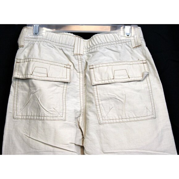 2008 Gymboree Global Surf Cargo Pants Light Khaki Casual sz 7 Boys Beach Roll up - Picture 6 of 9